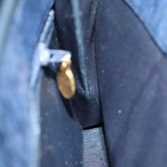 Christian Dior Trotter Canvas Shoulder Bag Navy Auth 77938 - Picture 4 of 16